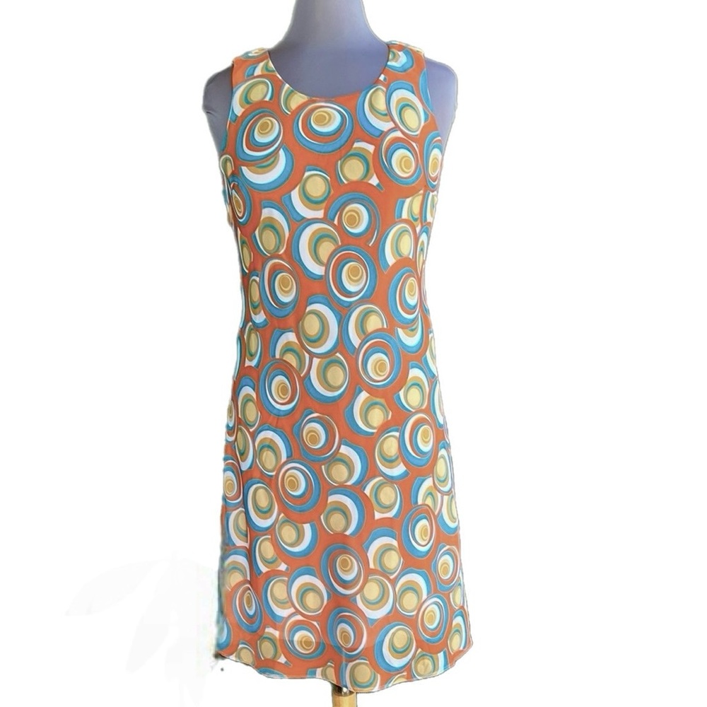 Tank Dress: Summer Colors, Sheer With Full White Liner -Tag Size 8